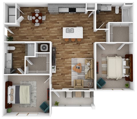 our apartments showcase a spacious floor plan with an open concept  at City Place, Memphis